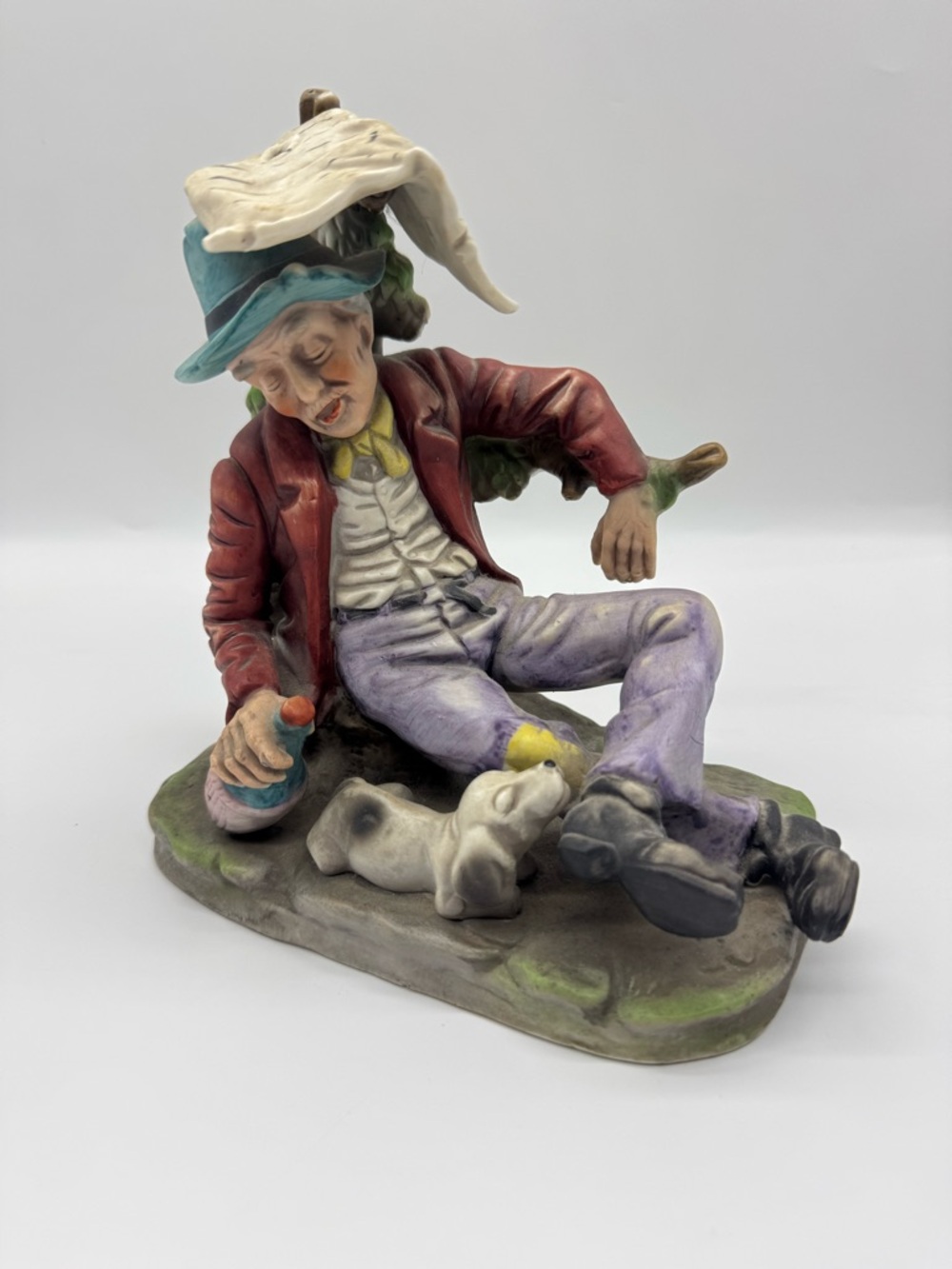 Vintage ARDCO Porcelain Drinking Hobo with his Dog